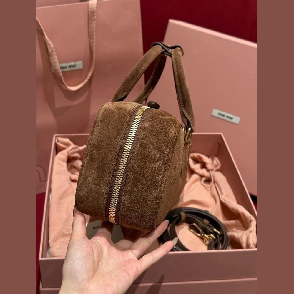 Miu Miu Bowling Bag Suede 10.6" (27 cm)