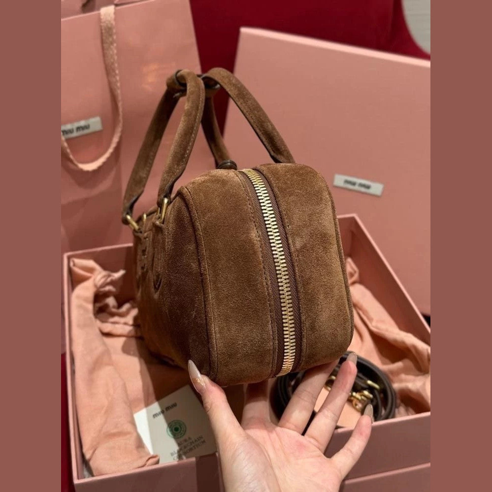Miu Miu Bowling Bag Suede 10.6" (27 cm)