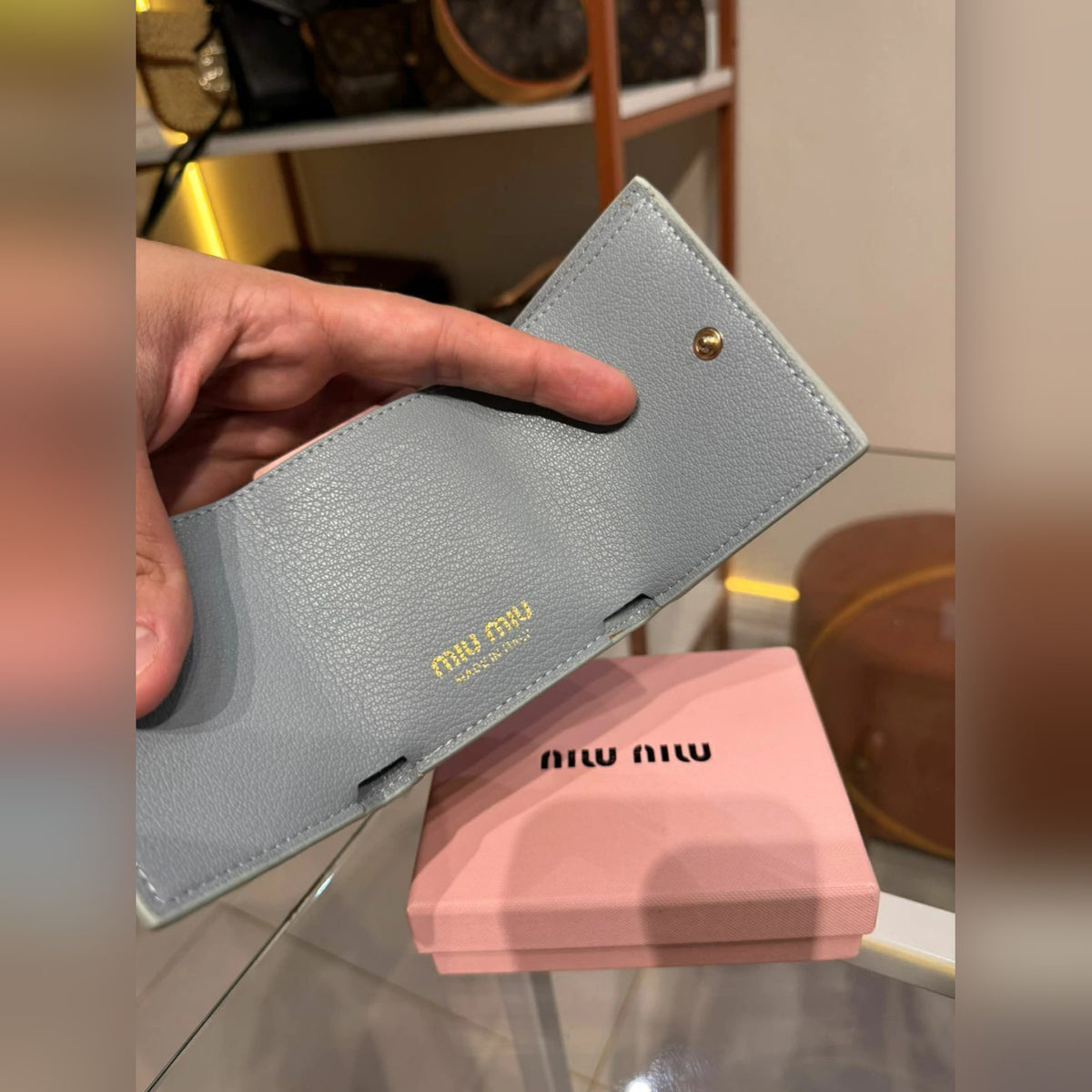 Miu Miu Wallet Light Blue