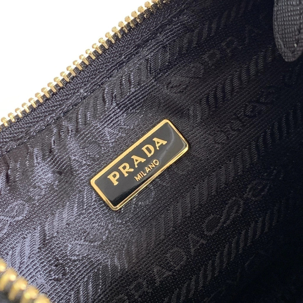 Prada Re-Edition 2005 Saffiano Black with Gold 9.1" (23 cm)