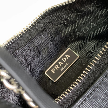 Prada Re-Edition 2005 Saffiano Black with Silver 9.1" (23 cm)
