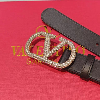 Valentino VLogo Crystal Belt