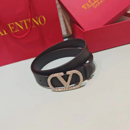 Valentino VLogo Crystal Belt