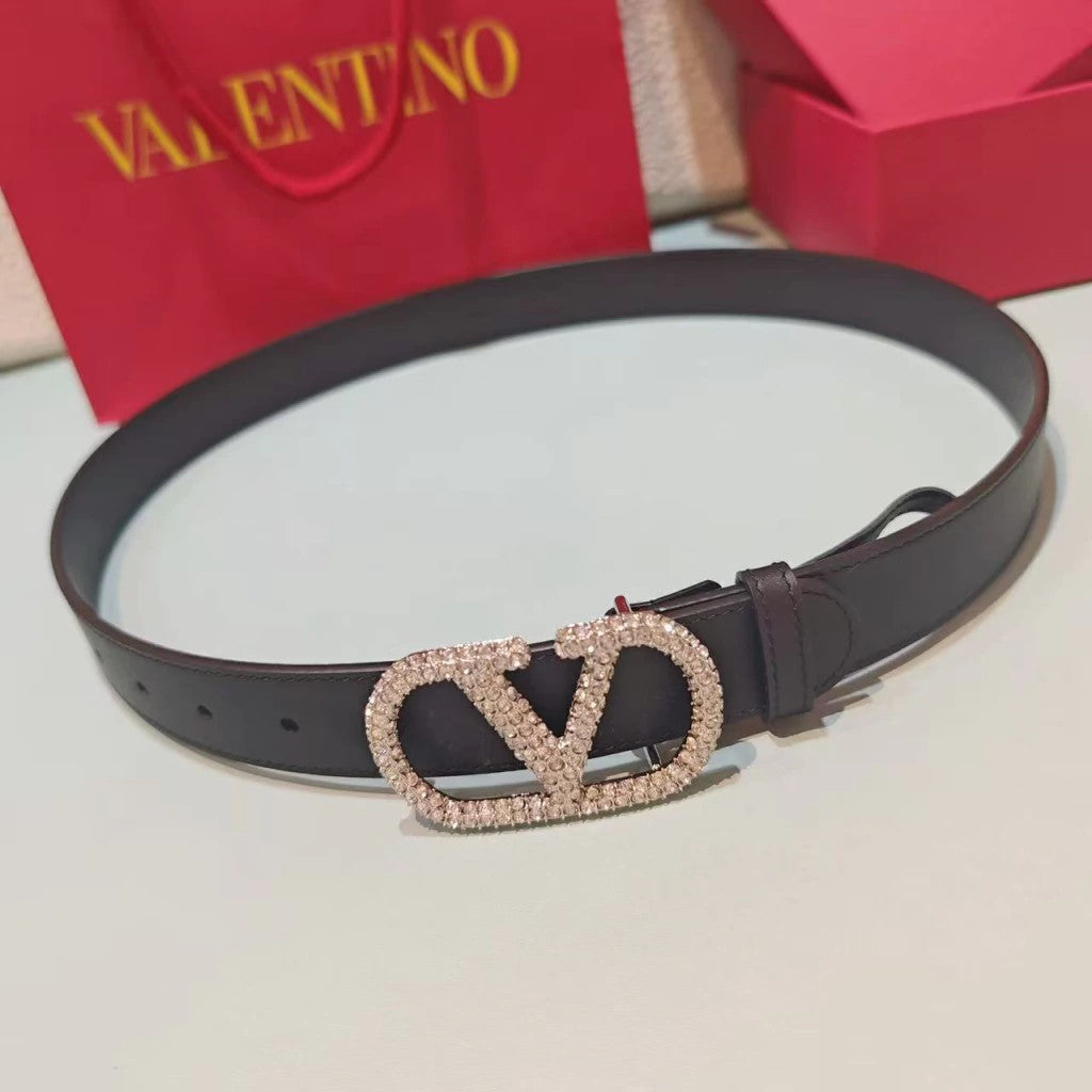 Valentino VLogo Crystal Belt