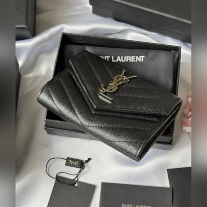 YSL Chevron Épicé Wallet Black