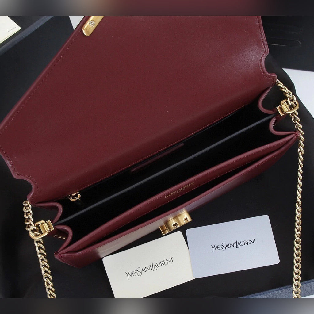 YSL Cassandre Burgundy 7.5" (19 cm)