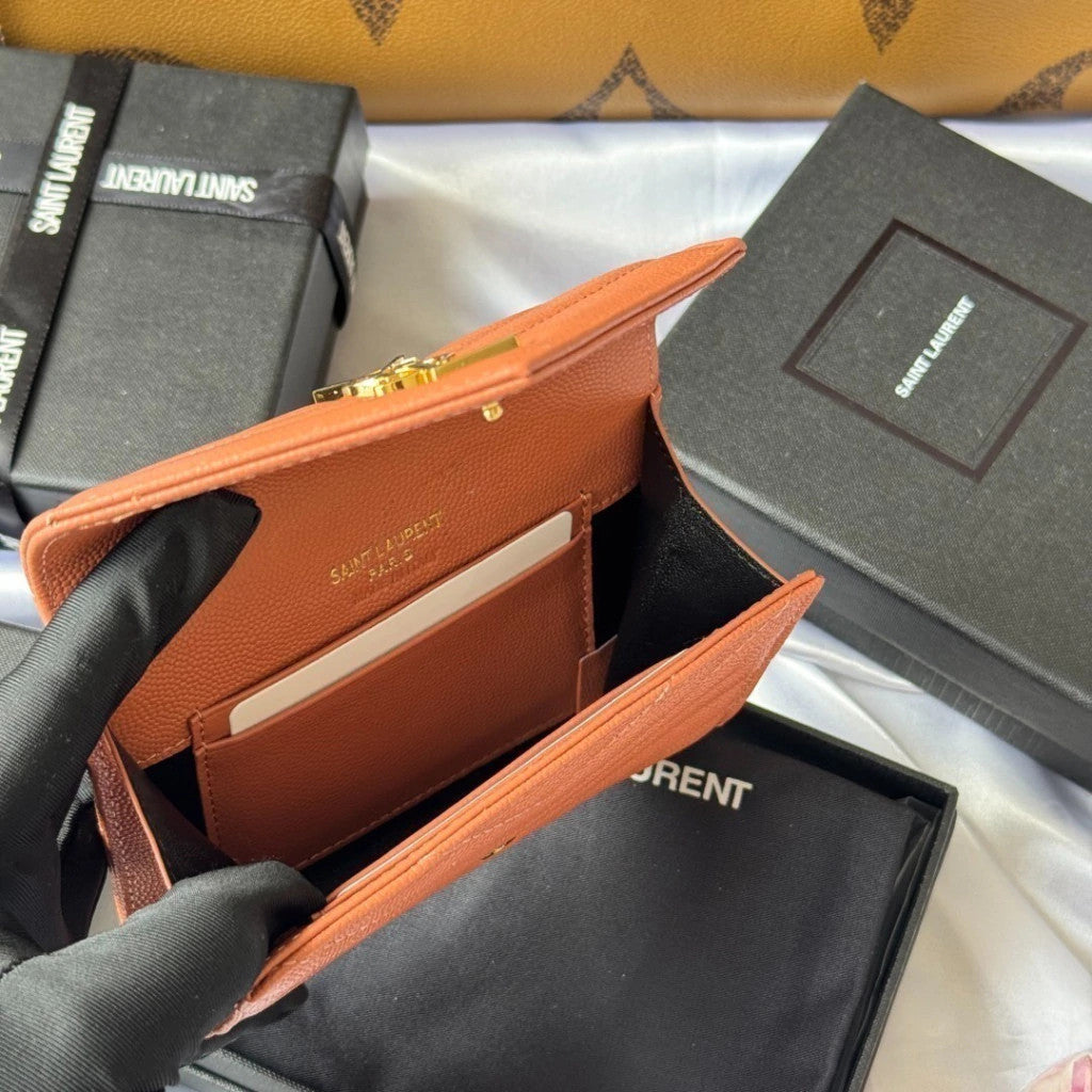 YSL Chevron Épicé Wallet 5.3" (13.5 cm)