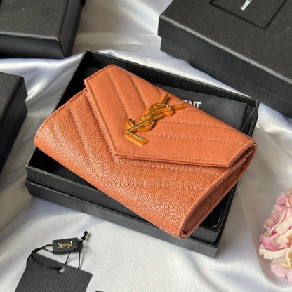 YSL Chevron Épicé Wallet 5.3" (13.5 cm)