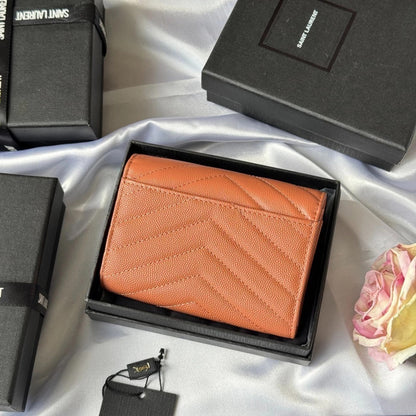 YSL Chevron Épicé Wallet 5.3" (13.5 cm)