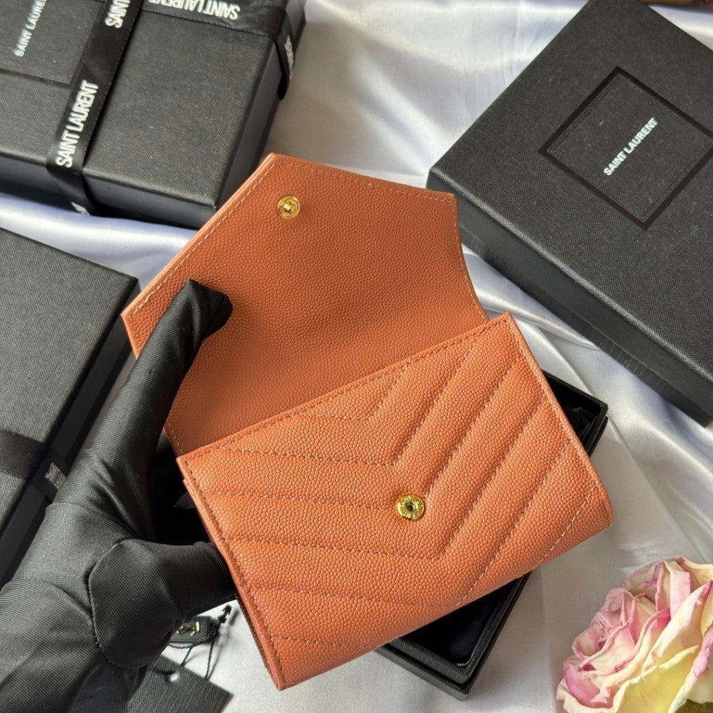 YSL Chevron Épicé Wallet 5.3" (13.5 cm)