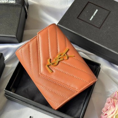 YSL Chevron Épicé Wallet 5.3" (13.5 cm)