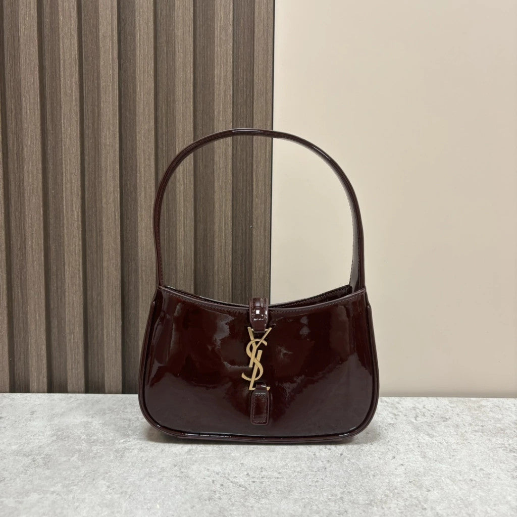 YSL Le 5 a 7 Mini Patent Burgundy 7.5" (19 cm)