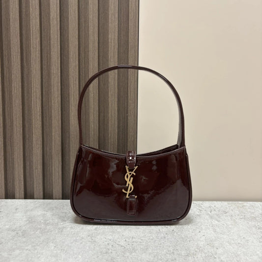YSL Le 5 a 7 Mini Patent Burgundy 7.5" (19 cm)