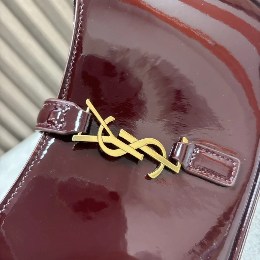 YSL Le 5 a 7 Mini Patent Burgundy 7.5" (19 cm)