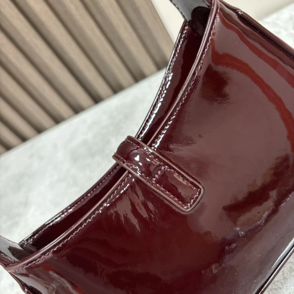 YSL Le 5 a 7 Mini Patent Burgundy 7.5" (19 cm)