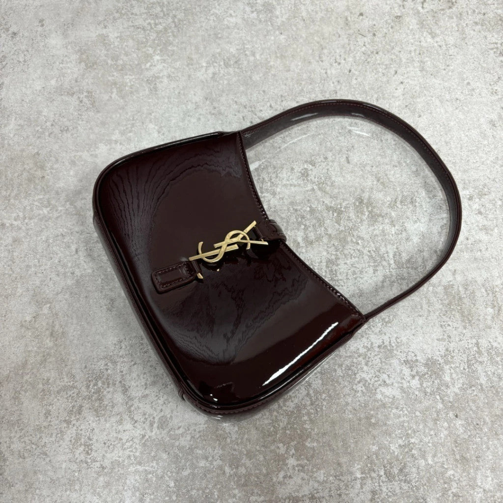 YSL Le 5 a 7 Mini Patent Burgundy 7.5" (19 cm)