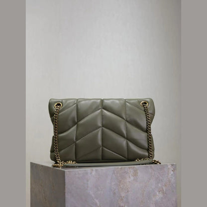 YSL Loulou Puffer Military Green 11.4" (29 cm)