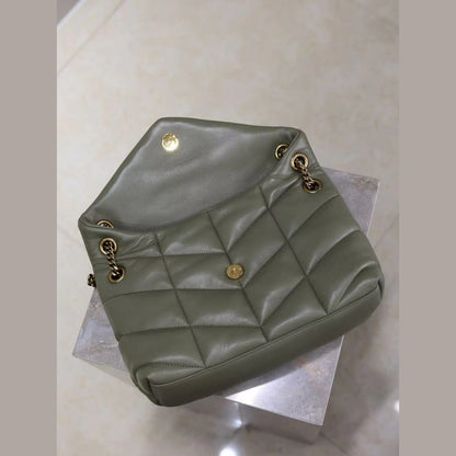 YSL Loulou Puffer Military Green 11.4" (29 cm)
