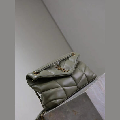 YSL Loulou Puffer Military Green 11.4" (29 cm)