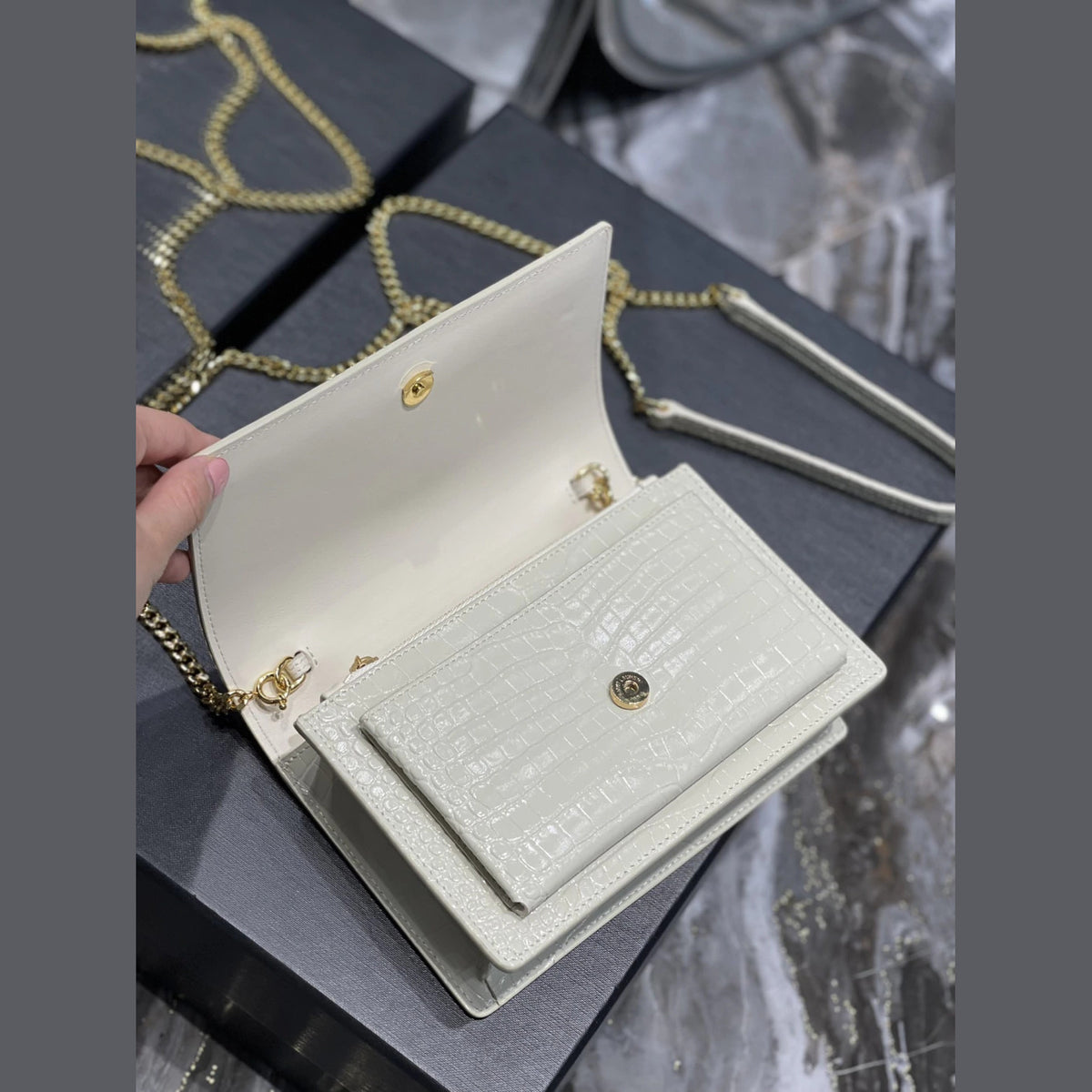 YSL Sunset Croco 7.5" (19 cm)